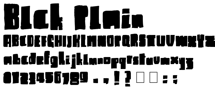 Blck Plain font